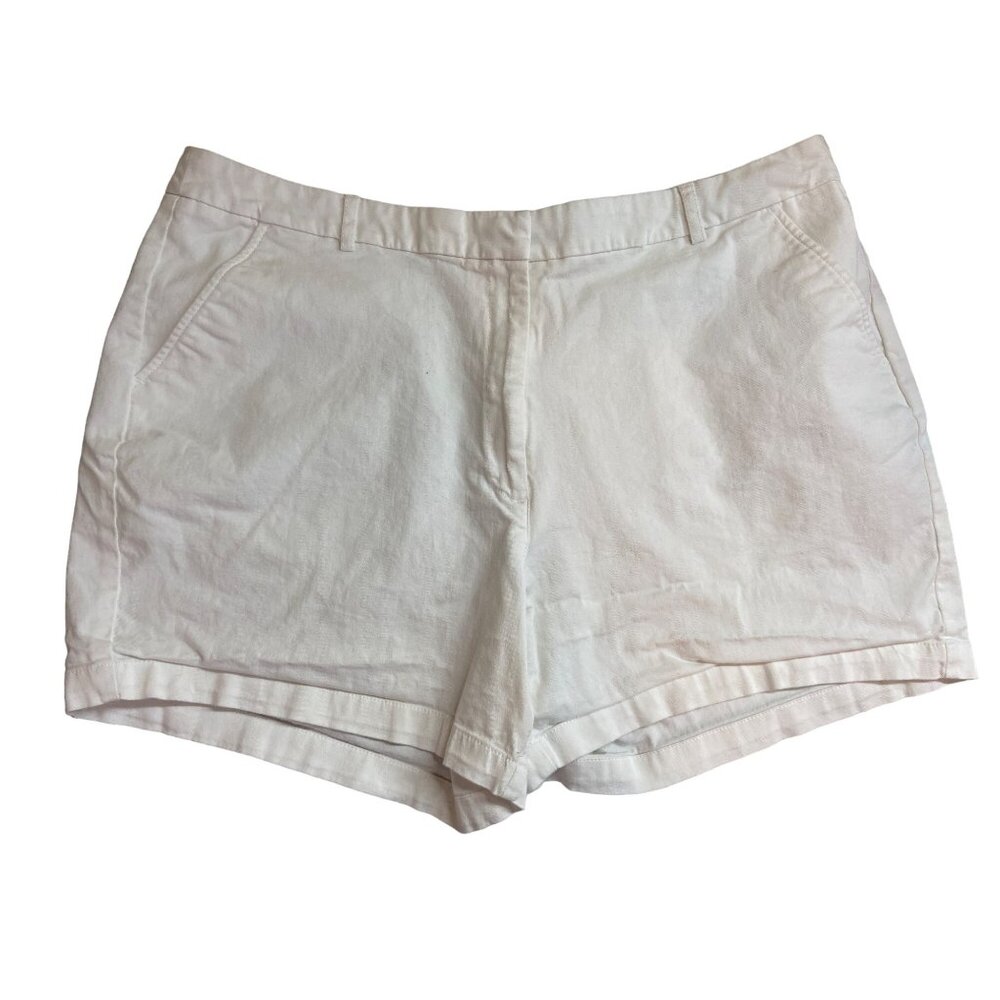 Venezia Jeans Womens Shorts Size 4 Beige Khaki High-Rise Cotton Blend Preppy